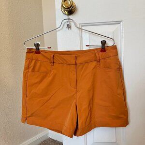Willit burnt Orange golf/hiking cargo shorts 4 1/2 inches size 8 women’s